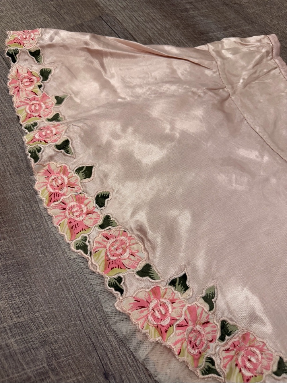 Vintage Y2K Heart Moon Star Pink Satin Floral Embroidered Mini Skirt XS Coquette - Picture 3 of 7